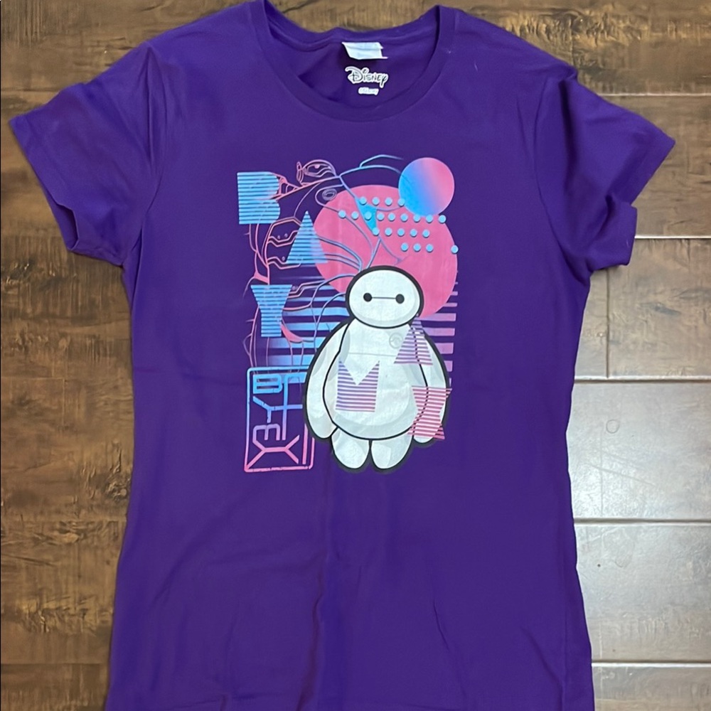 Original Disney Baymax Purple Short Sleeve T